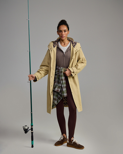 Худи Unisex на молнии, из шерстяного вязаного трикотажа, коричневый