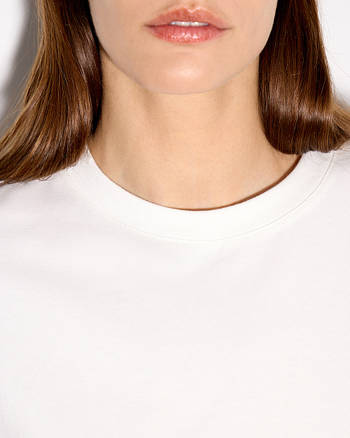 Футболка оверсайз, из хлопка с эластаном, белый