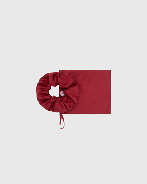 Резинка для волос Sleep area, из хлопкового сатина, винный