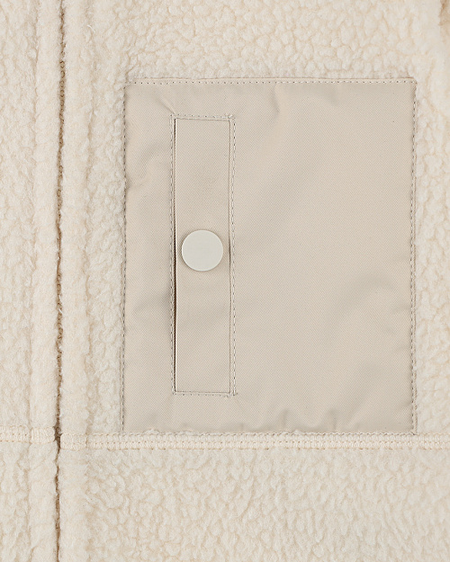 Детская куртка Unisex из флиса с меховым эффектом, молочный