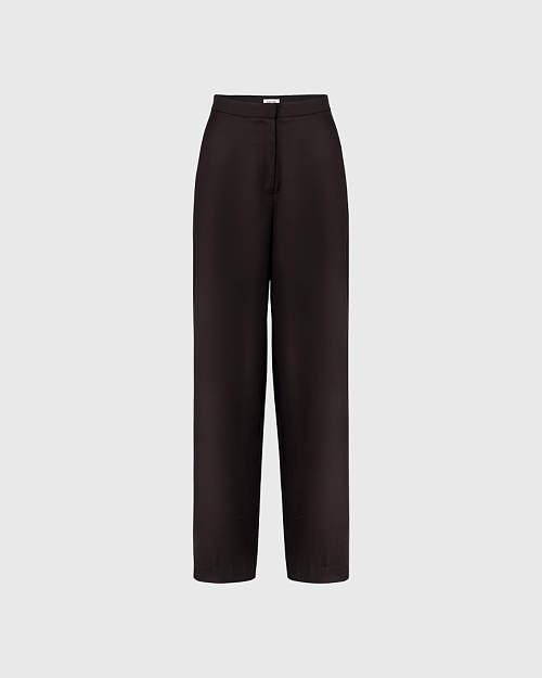 Брюки прямого кроя, коричневый