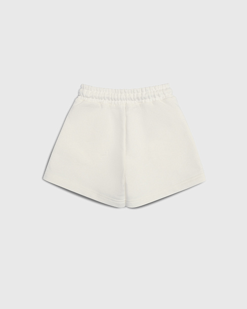 Детские шорты Unisex с вышивкой, белый