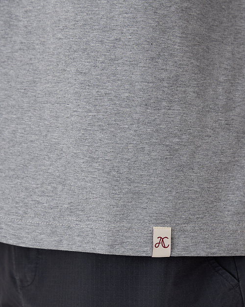 Мужская футболка из хлопка, серый меланж