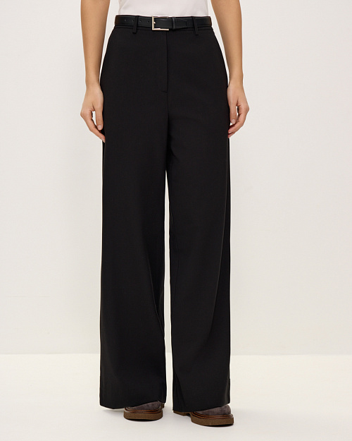 Классические брюки прямого кроя, чёрный