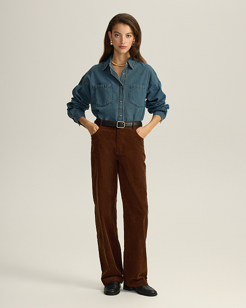 Джинсовая рубашка, синий