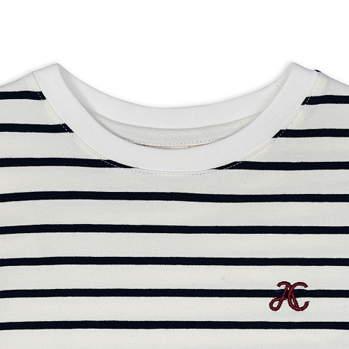 Детский лонгслив в полоску Unisex из хлопка, синий