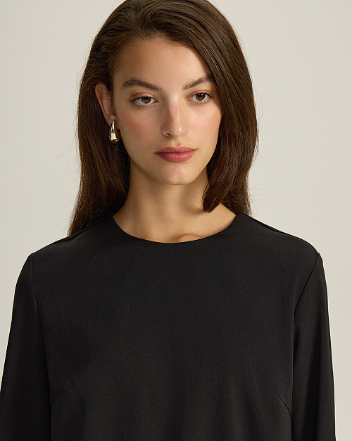 Блуза с длинными рукавами, черный