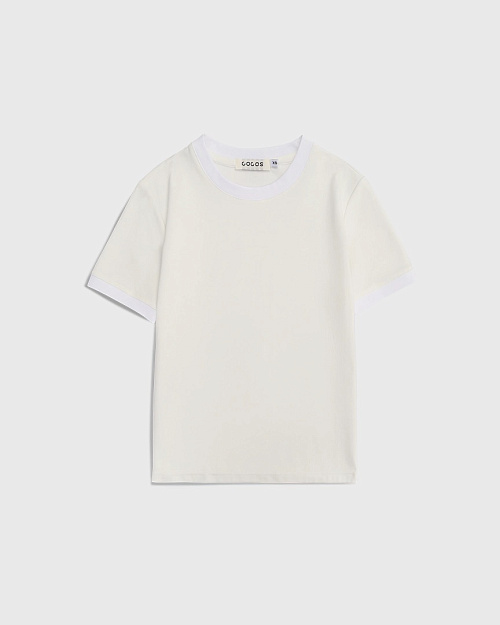 Футболка приталенного кроя из эластичного хлопкового джерси, белый