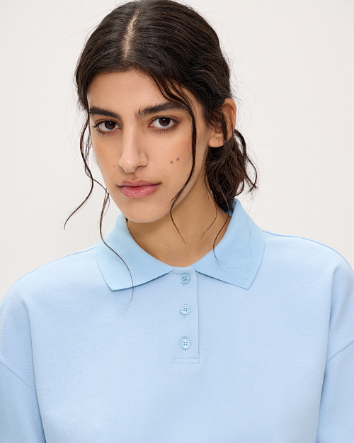 Толстовка поло, голубой