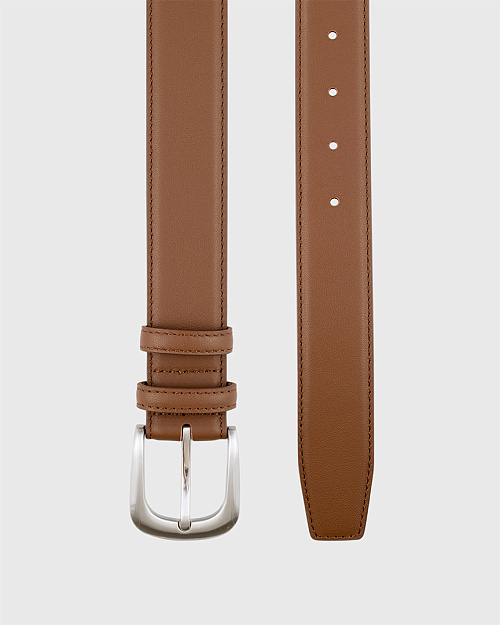 Ремень из натуральной кожи, светло-коричневый