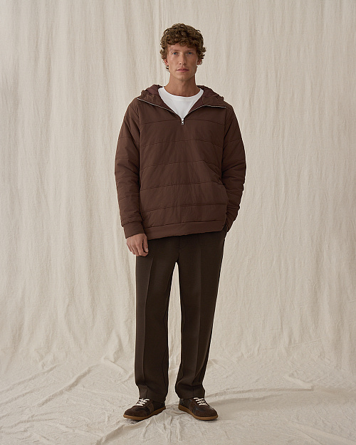 Мужские трикотажные брюки со стрелками, коричневый