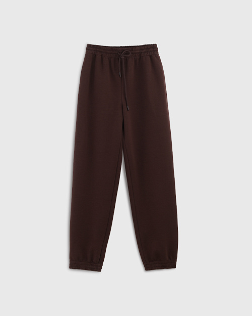 Брюки джоггеры, коричневый шоколадный