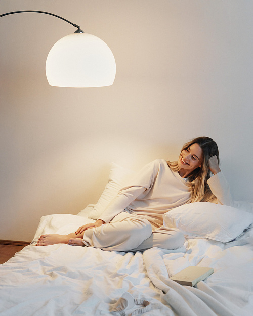 Трикотажные брюки на резинке, из района и спандекса, светло-бежевый