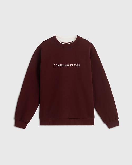 Свитшот Unisex, Abrau Club x Первый план, бордовый