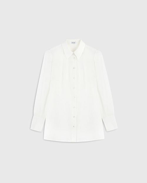 Полупрозрачная блуза из модала, молочный