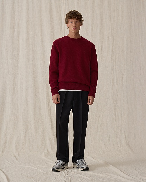 Джемпер из кашемира и шерсти Unisex, бордовый