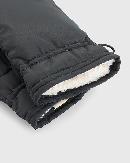 Теплые варежки текстильные, серый