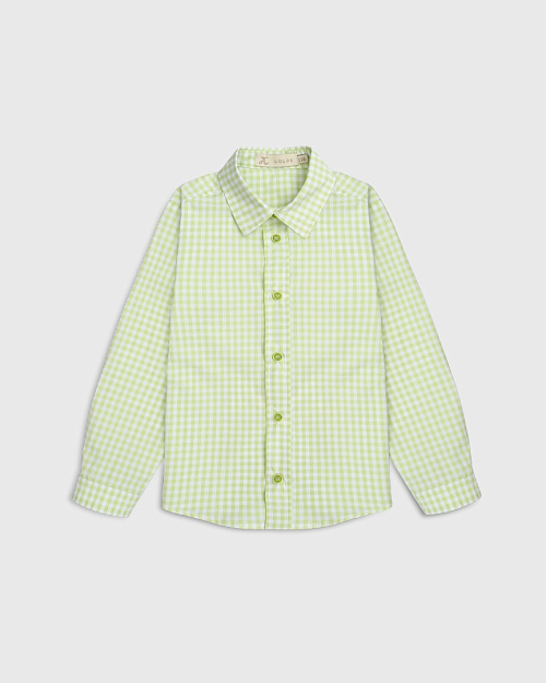 Детская рубашка Unisex в клетку, зеленый