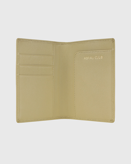 Обложка для паспорта из натуральной кожи, оливковый