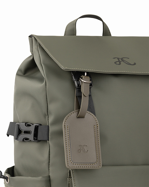 Багажная бирка из кожи, хаки