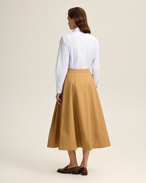 Хлопковая юбка "солнце", карамельный