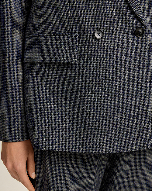 Твидовый жакет прямого кроя, синий