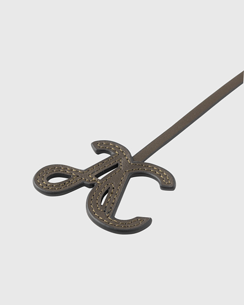 Брелок из кожи, в виде монограммы Abrau Club, хаки