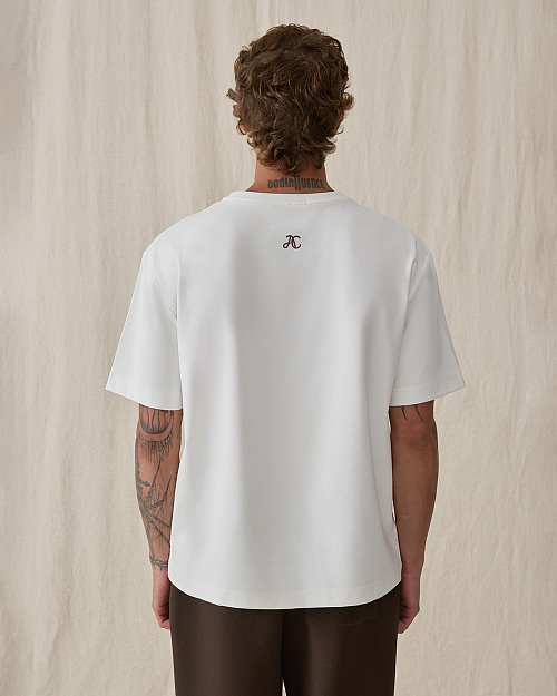 Хлопковая футболка оверсайз Unisex, белый