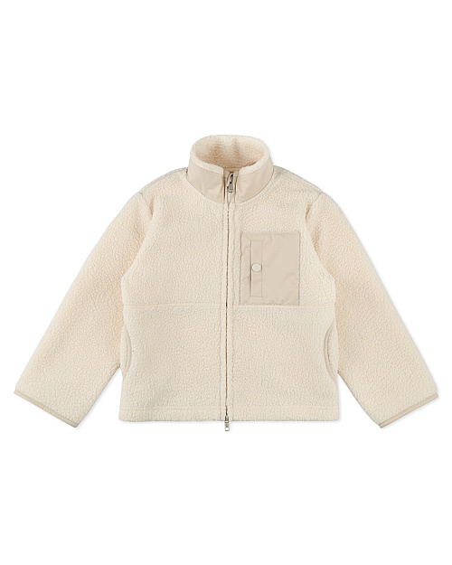 Детская куртка Unisex из флиса с меховым эффектом, молочный