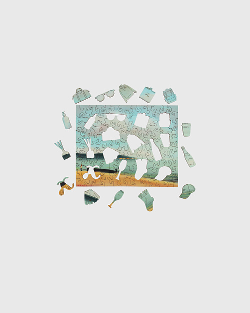 Паззл-головоломка с подставкой, Abrau Club x Алексей Ланцев