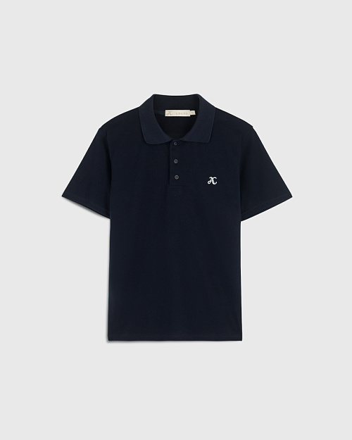 Футболка поло прямого кроя, синий