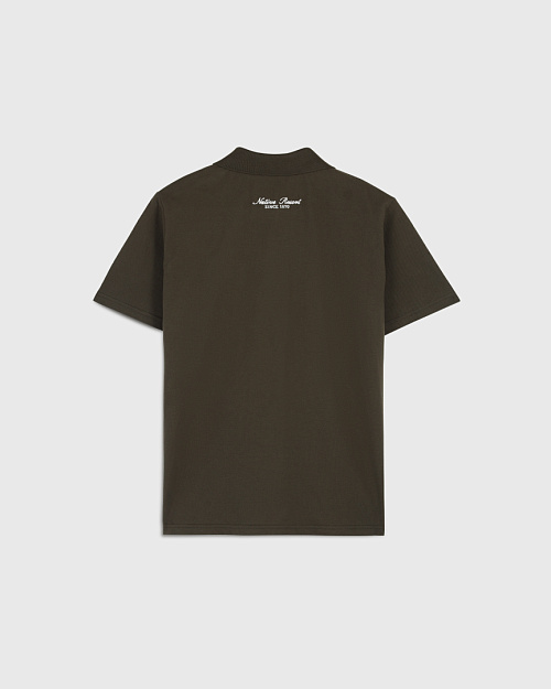 Футболка поло прямого кроя, хаки