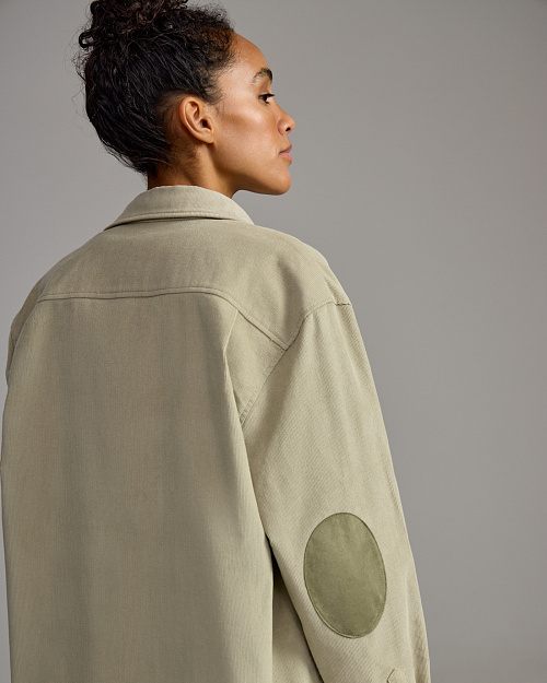 Хлопковая рубашка из вельвета Unisex, зеленый