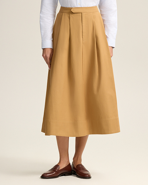 Хлопковая юбка "солнце", карамельный