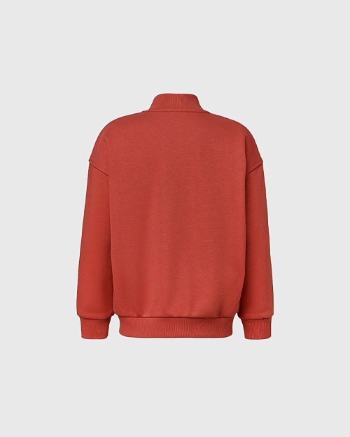 Детский бомбер из хлопкового футера Unisex, красный