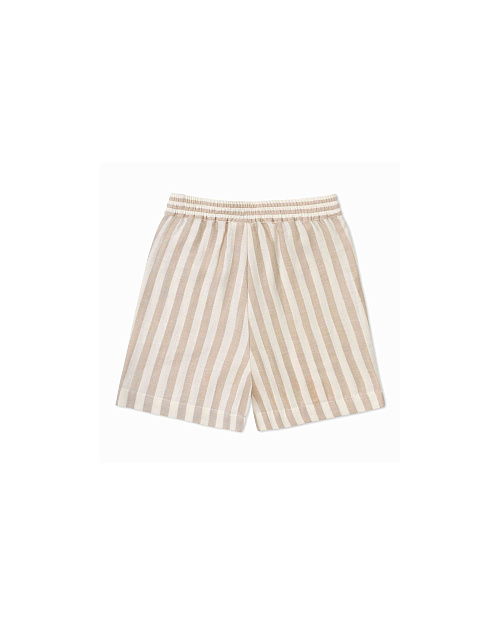 Детские шорты в полоску Unisex из муслина, бежевый