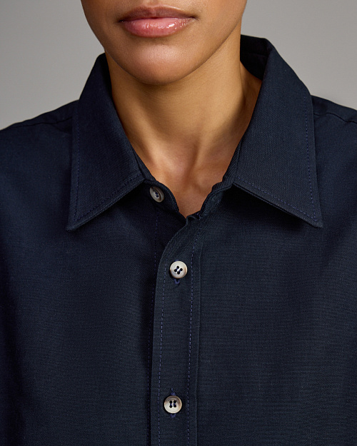 Рубашка Unisex из 100% хлопка, темно-синий