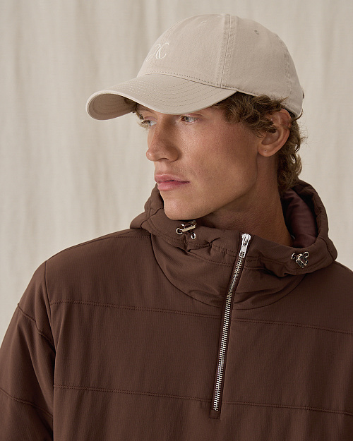 Кепка из 100% хлопка с вышивкой, бежевый