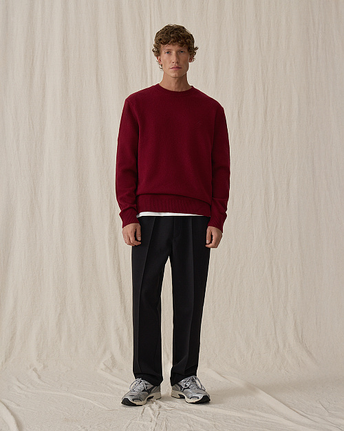 Джемпер из кашемира и шерсти Unisex, бордовый